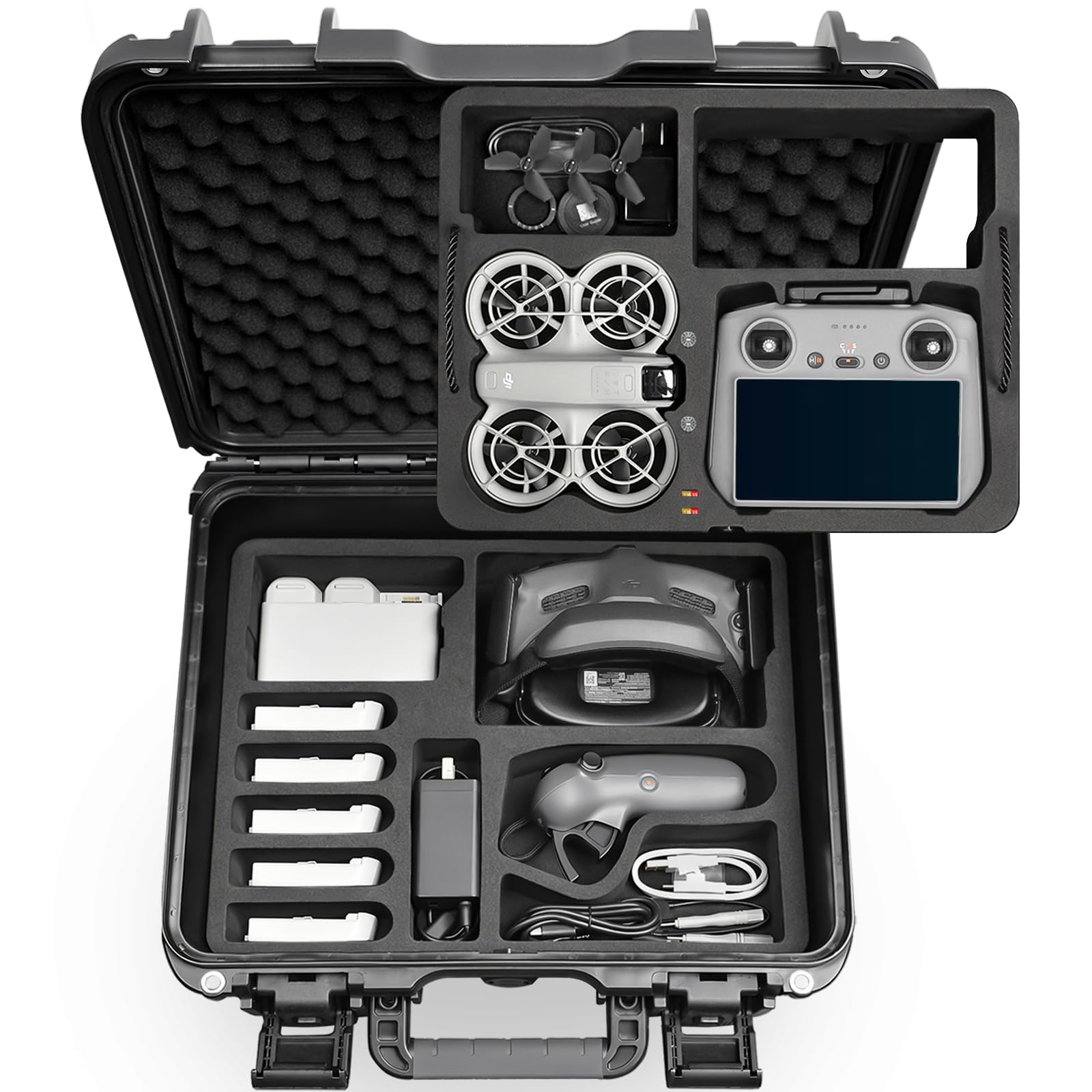 【送料無料】Lekufee DJI Neo 1ドローン用防水ハードキャリングケース,DJI RC 2,DJI RC N3/N,DJI Goggles 3(Goggles N3 には対応してい｜modern 7,366円