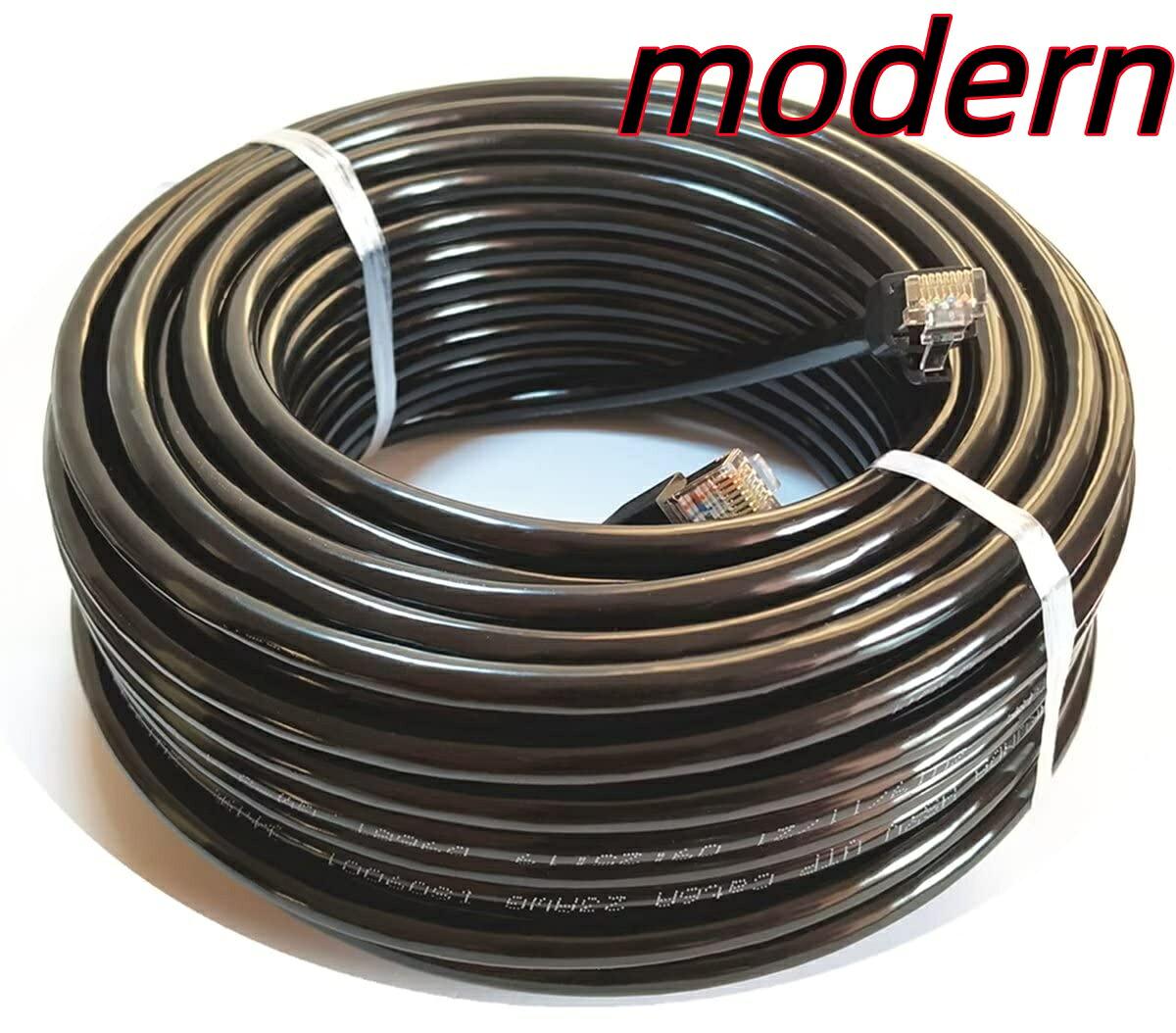 【送料無料】60M CAT6A 屋外 LANケーブル 屋外仕様 2重被覆 PoE対応 カテゴリー6A 屋外用 コネクタ付 インターネットケーブル 紫外線 難｜modern