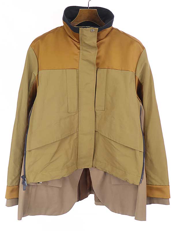 【楽天市場】sacai サカイ 22SS Grosgrain Mix Blouson.グロスグランミックスブルゾン ベージュ サイズ:3