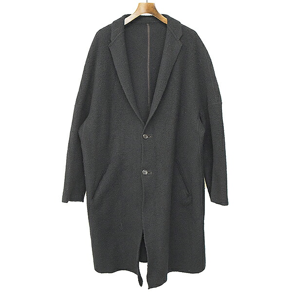sulvam サルバム 18AW ヒトエオーバーコート ブラック S メンズ 【中古】