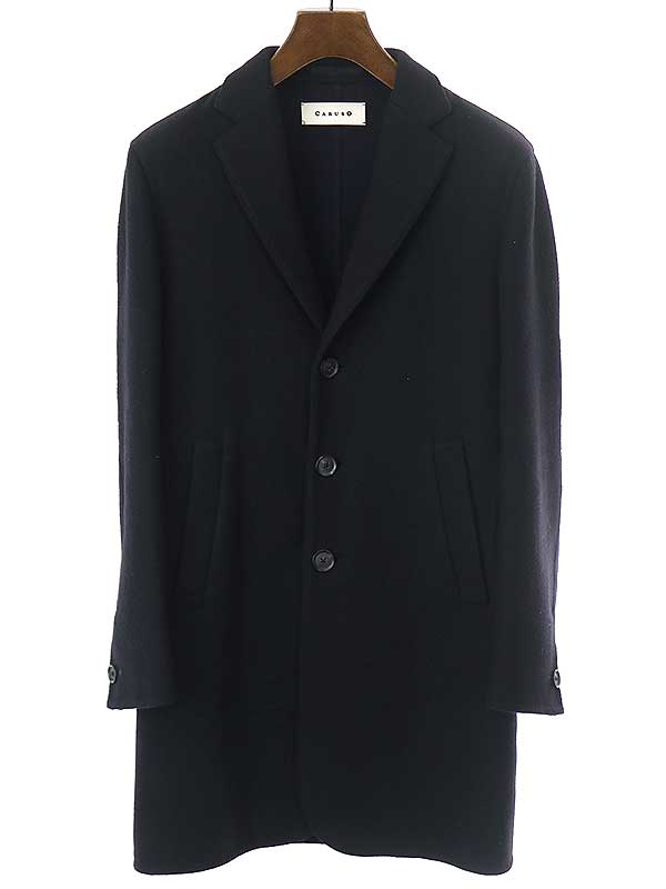 CARUSO カルーゾ CARUSO 2TONE D/F CHETR ウールコート ブラック 44 【中古】 ITCFMQ4UQAVI｜MODESCAPE 店 17,870円