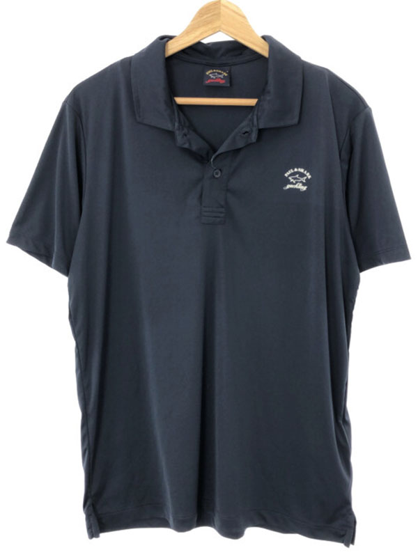 【楽天市場】PAUL & SHARK ポールアンドシャーク ロゴプリントショートスリーブポロシャツ ネイビー M 【中古】 IT9ZQY986MEC：MODESCAPE 楽天市場店
