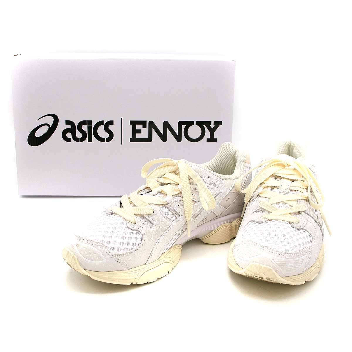 ASICS ENNOY GEL-NIMBUS 9 ホワイト/クリーム ASICS メンズサイズ ENNOY x GEL-NIMBUS 9 WHITE/CREAM 1201B034