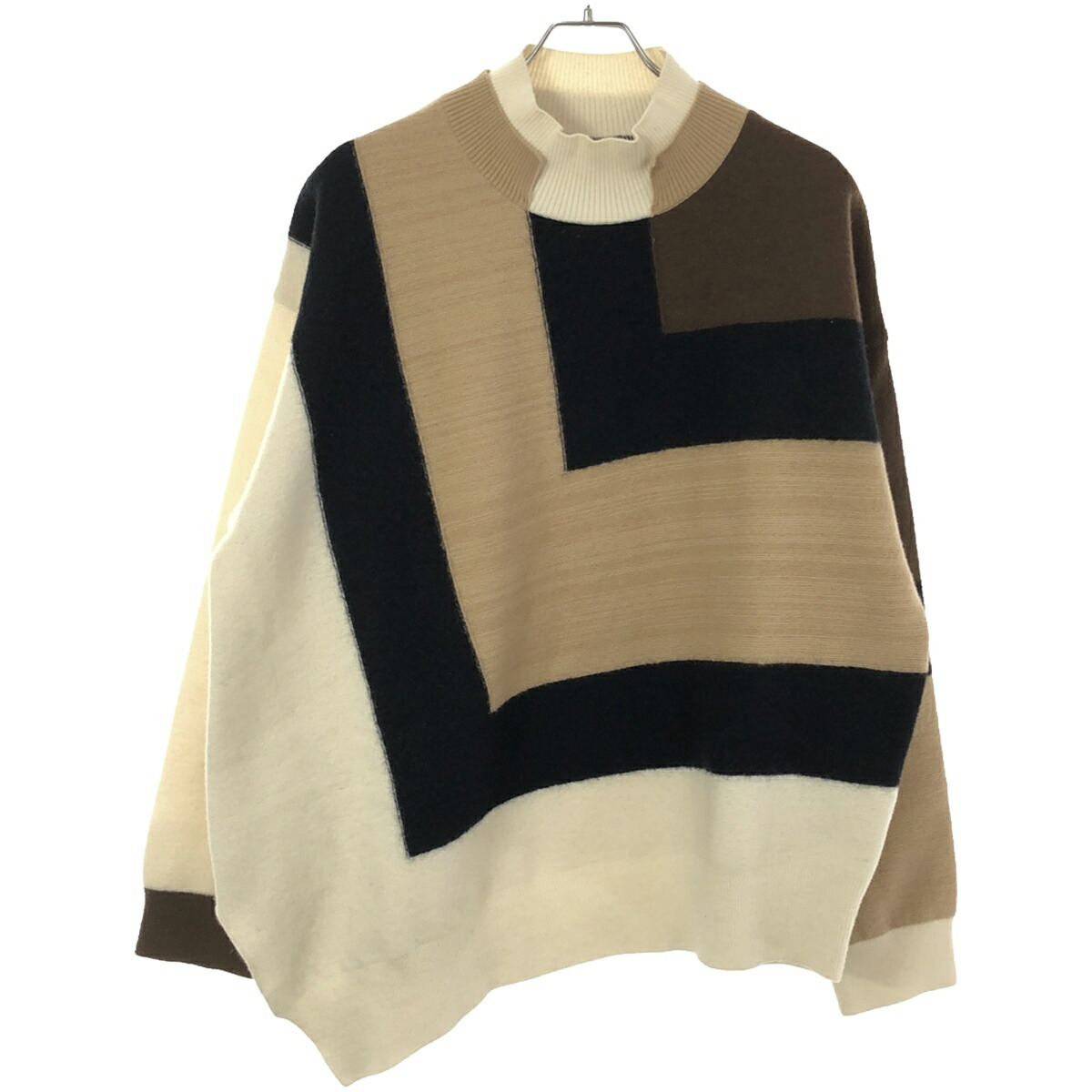 CULLNI(クルニ) 長袖セーター サイズ0 XS レディース ダークグリーン×ブラウン×マルチ ハイネック CULLNI(クルニ) 長袖セーター サイズ0 XS レディース ダーク