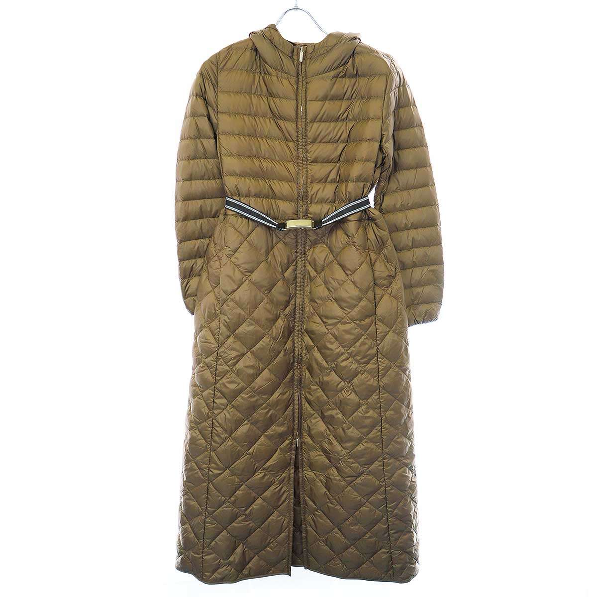 マックスマーラMaxMaraミリタリーロングダウンコートXLファーカーキ3way マックスマーラMaxMaraミリタリーロングダウンコートXLファーカーキ
