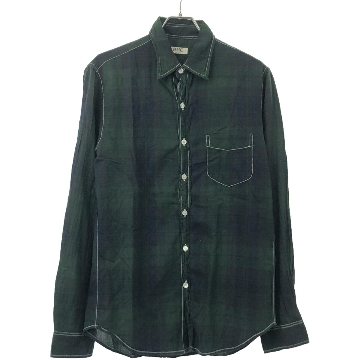 Ron Herman コットンオンブレチェックオープンカラーシャツ Ron Herman California Ombre Check Open Collared Shirt News
