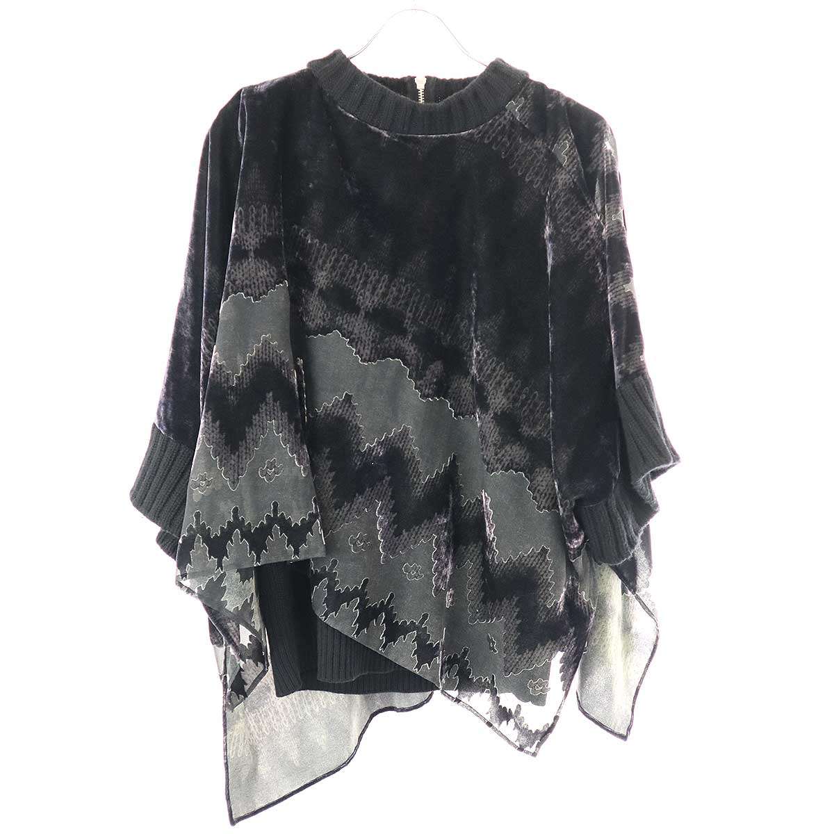 sacai - sacai サカイ 20SS ニットドッキングコットンプルオーバートップス 20-05037 グリーン×ベージュ 1 楽天市場】sacai サカイ 20SS ニットドッキングコットンプル