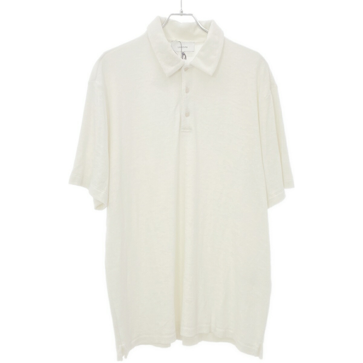 LARDINI ラルディーニ パイル ショートスリーブポロシャツ EQLPMC77 ホワイト XL 【中古】 ITEGZFFGP8E0|MODESCAPE 店