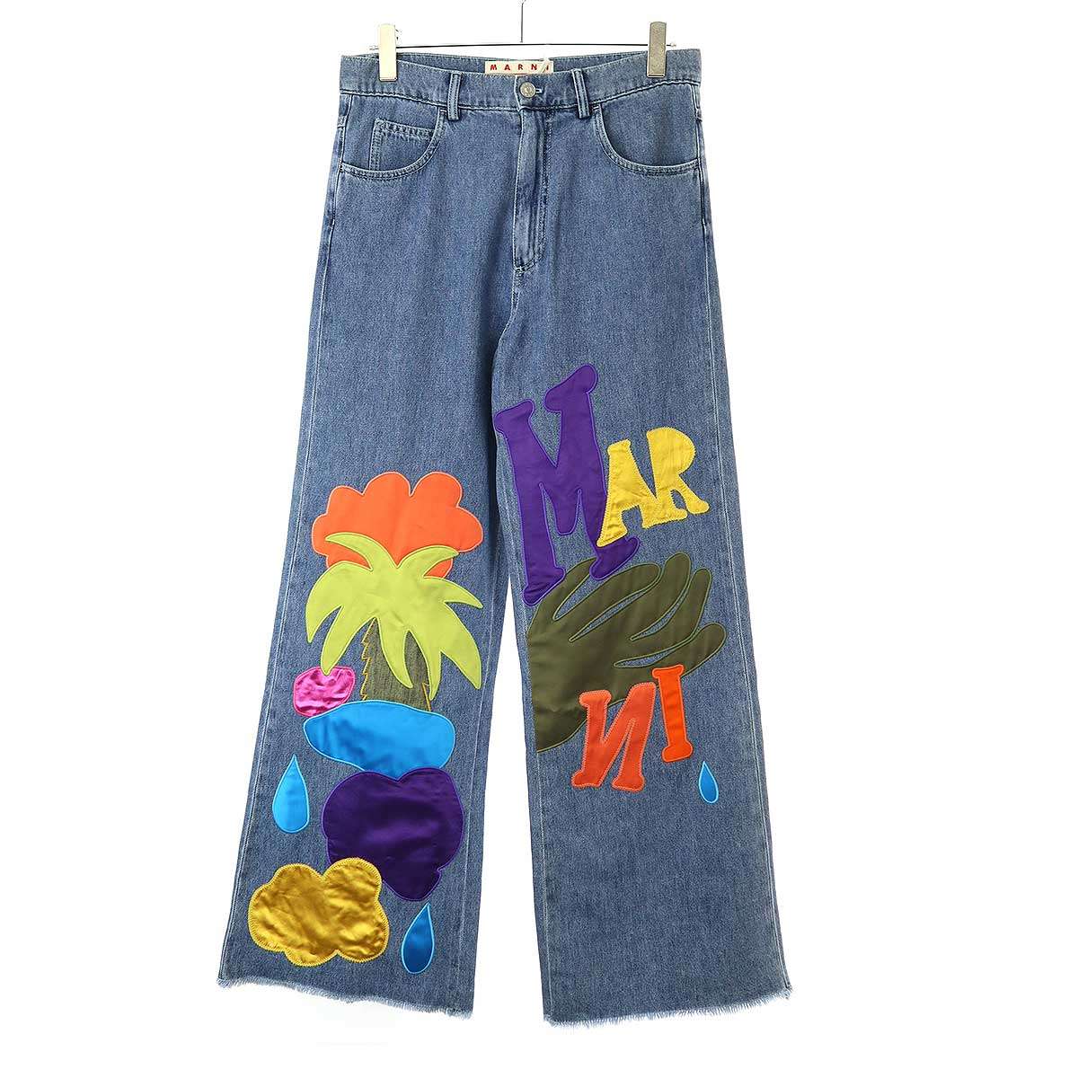楽天市場】【中古】MARNIモヘアパッチデニムパンツ PUJU0021L0