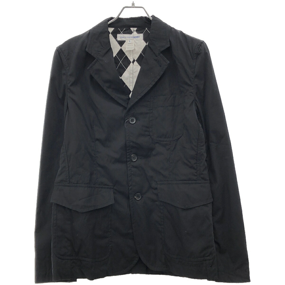 25ssオーバーサイズノーカラーポリ縮ジャケットコムデギャルソンシャツSHIRT 25ssオーバーサイズ ポリ縮ジャケットコムデギャルソンシャツ