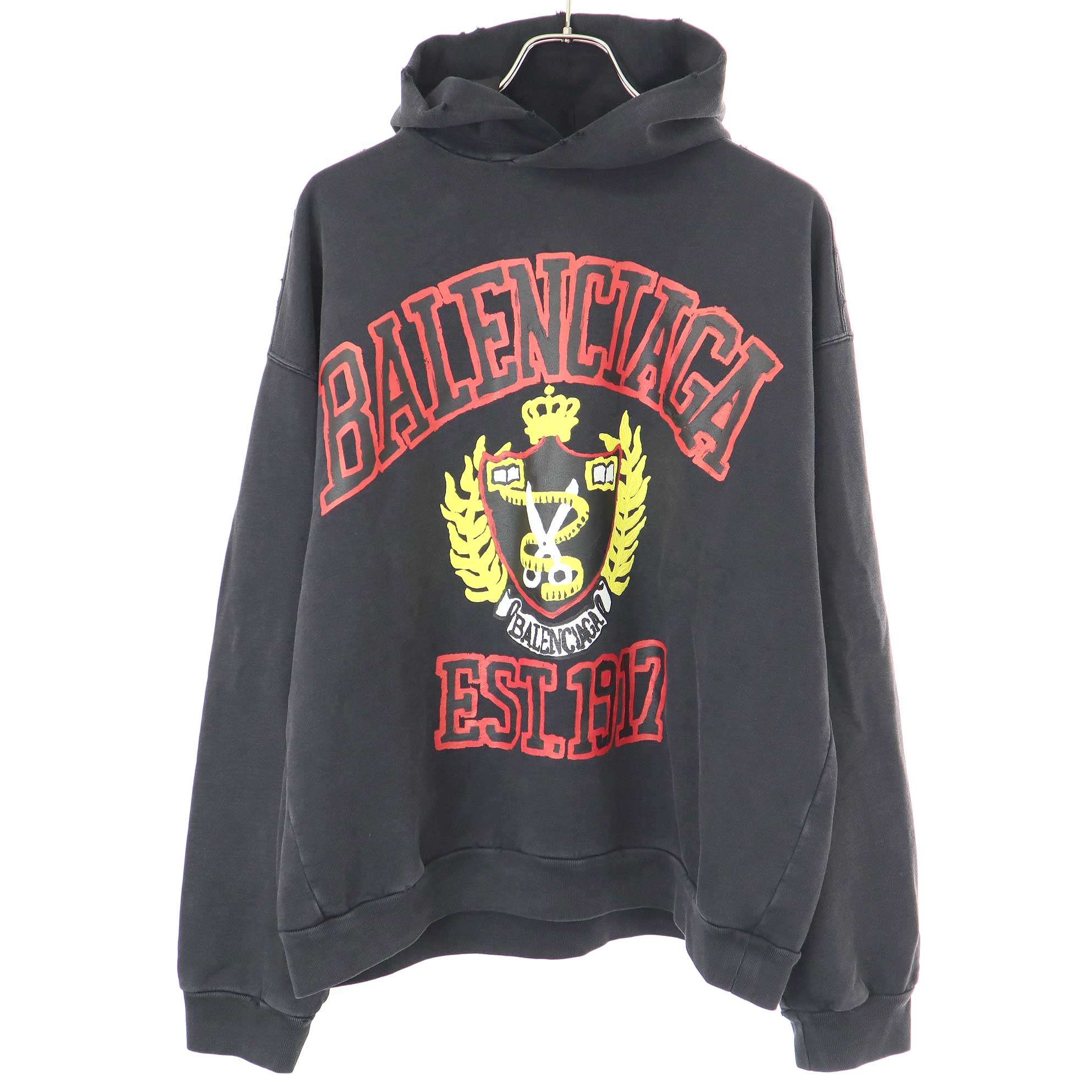BALENCIAGA ユニーク リップド ポケット フーディー ストリート 210.jpg