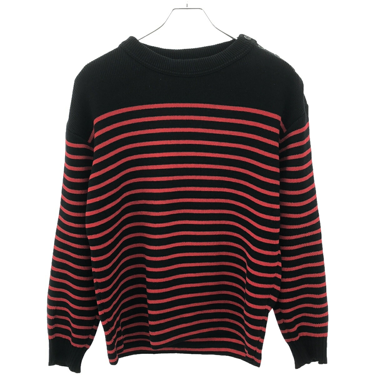 YVES SAINT LAURENT 長袖 ニットブラック ゴールド金具 タグ有 YVES SAINT LAURENT(イヴサンローラン) / AS72-498/福助株式会社