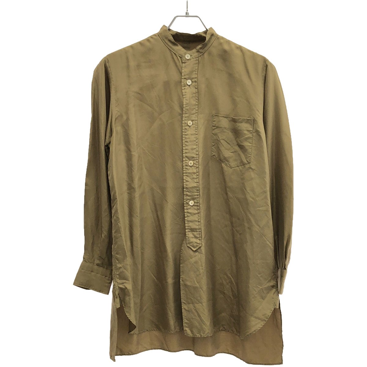 comoli 21AW ウールシルクチェックワークシャツ　コモリ　3 COMOLI コモリ 21AW ウールシルク ワークチェックシャツ U03