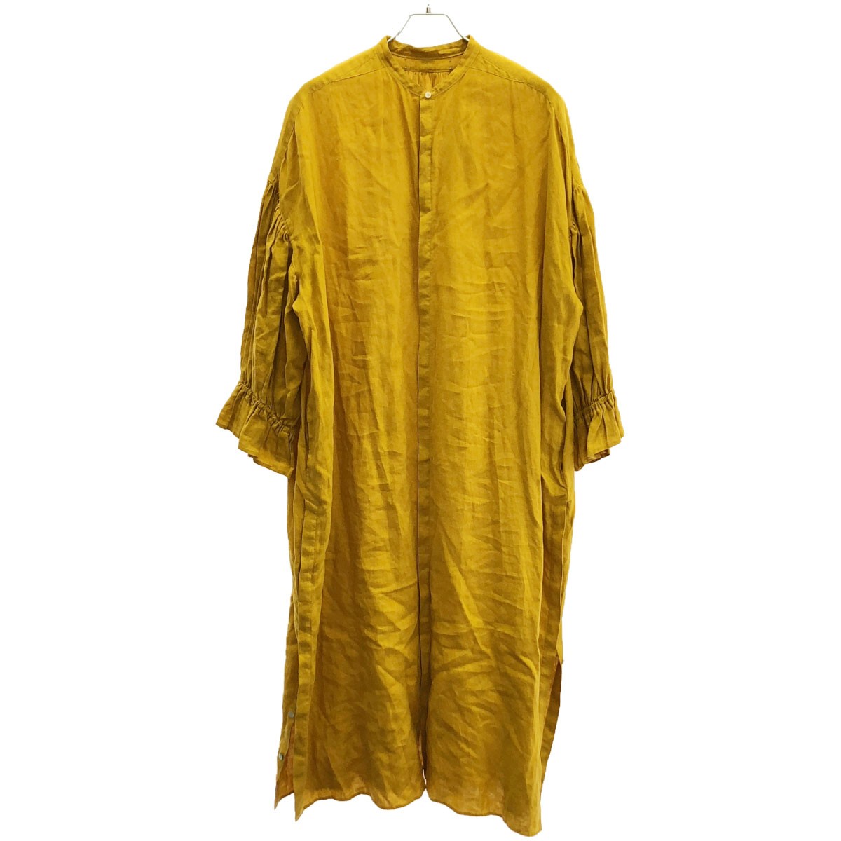SUZUKI TAKAYUKI スズキ タカユキ puff-sleeve shirt dress パフスリーブシャツワンピース A231-10 イエロー系 F 【中古】 IT5J40X0S0TY|MODESCAPE 店