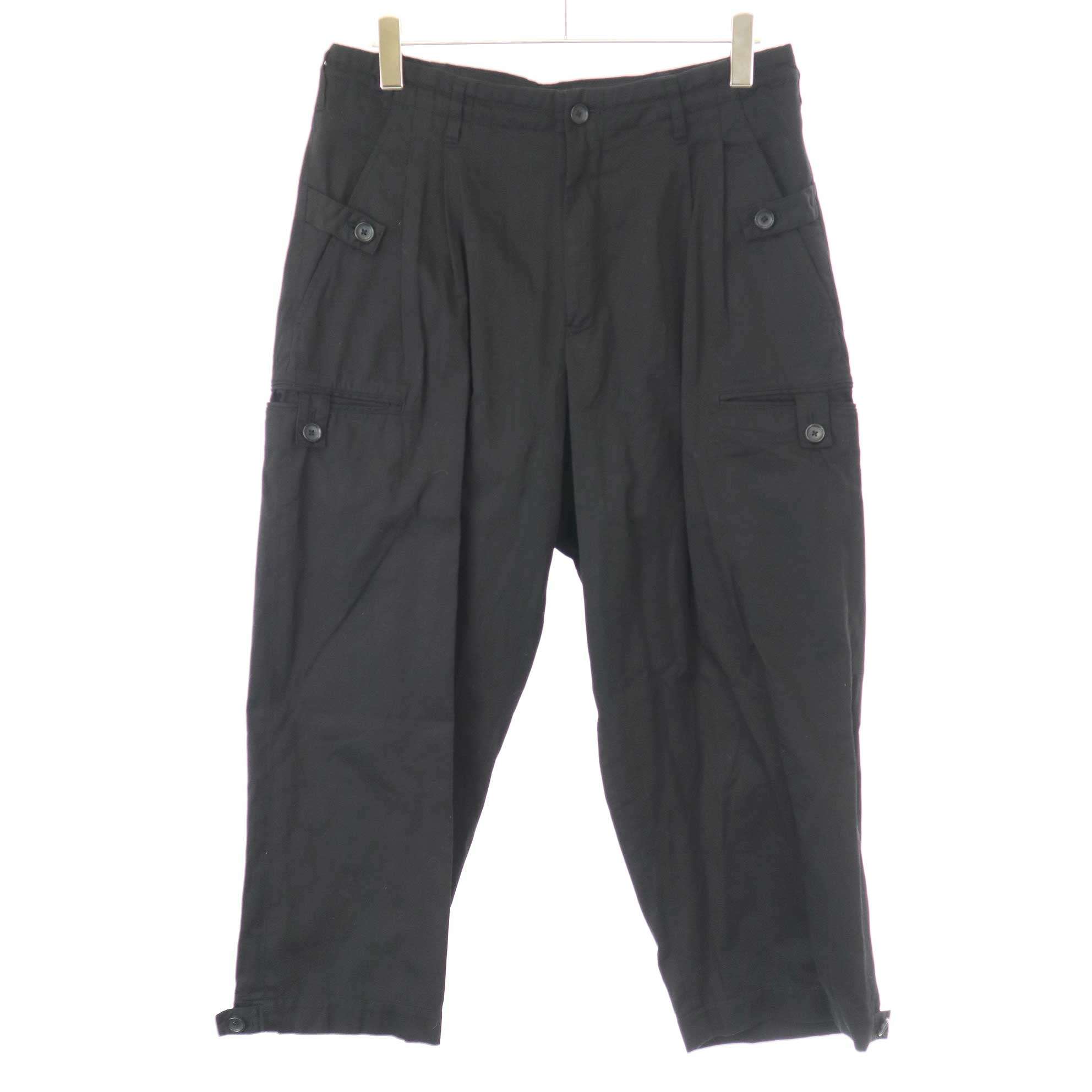 Yohji Yamamoto 25SS ワイドカーゴパンツ グラウンド ワイ ヨウジヤマモト 25SS GP-P07-002 COTTON TWILL