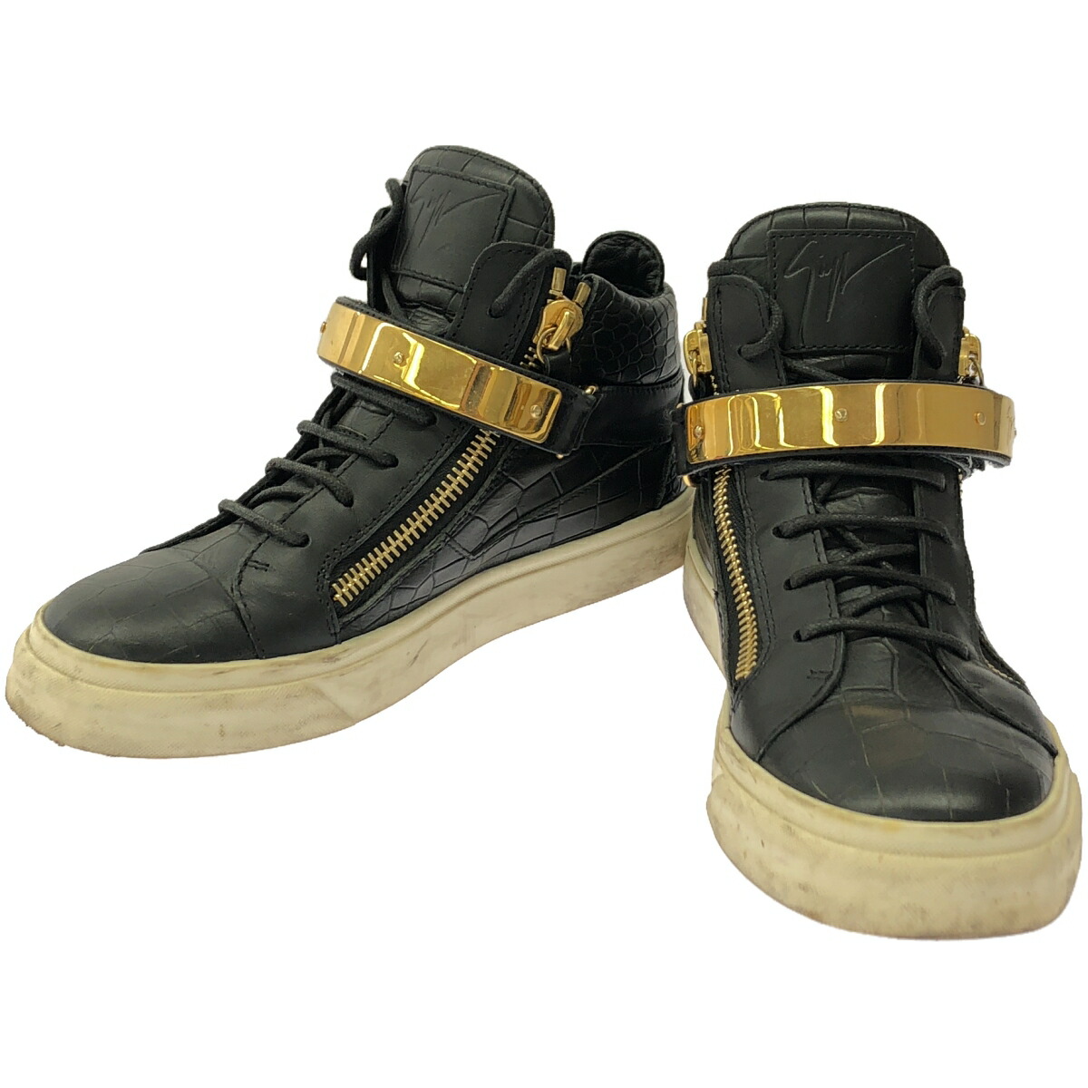 国内発送★GIUSEPPE ZANOTTI★ムートントリム レザー スニーカー 国内発送☆GIUSEPPE ZANOTTI☆ムートントリム レザー スニーカー