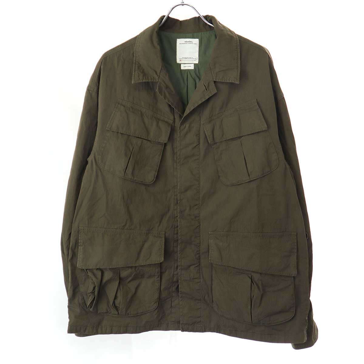 visvim ノーカラージャケット オリーブ visvim ノーカラージャケット オリーブ visvim ノーカラー