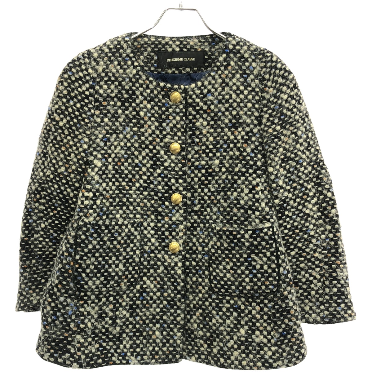美品★deuxieme classe/short ブルゾン(BLACK) ナイロン フルジップ ブルゾン（ブルゾン）｜Deuxieme Classe