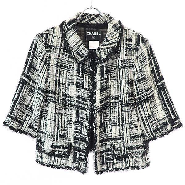 楽天市場】【シャネル】Chanel 05C ウール エンブレム付き ツイード