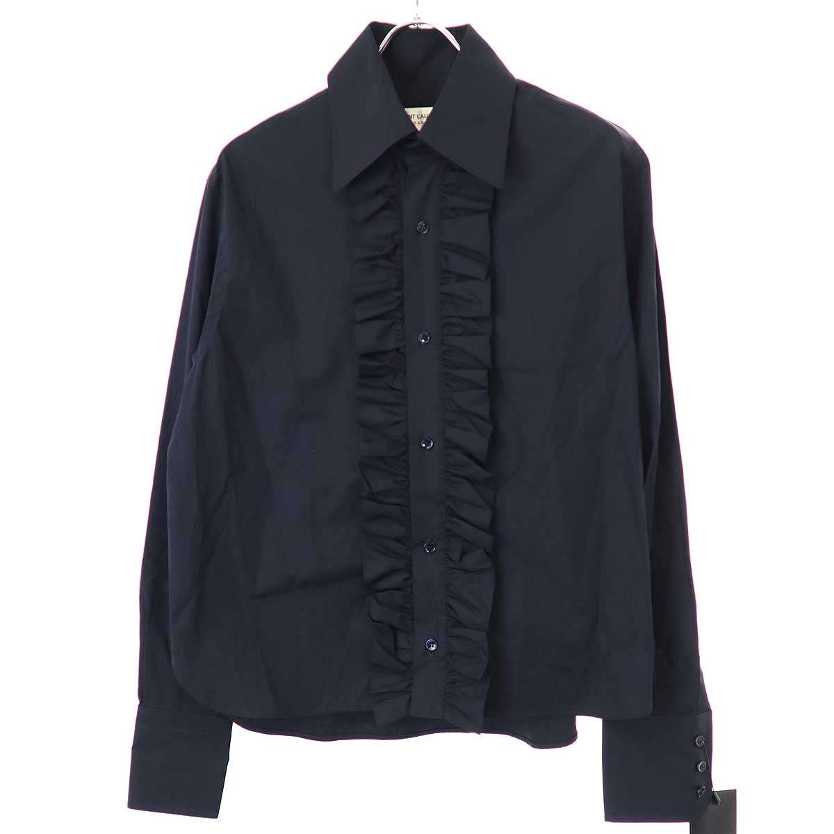 楽天市場】【中古】SAINT LAURENT PARISシルク フリルフローラル