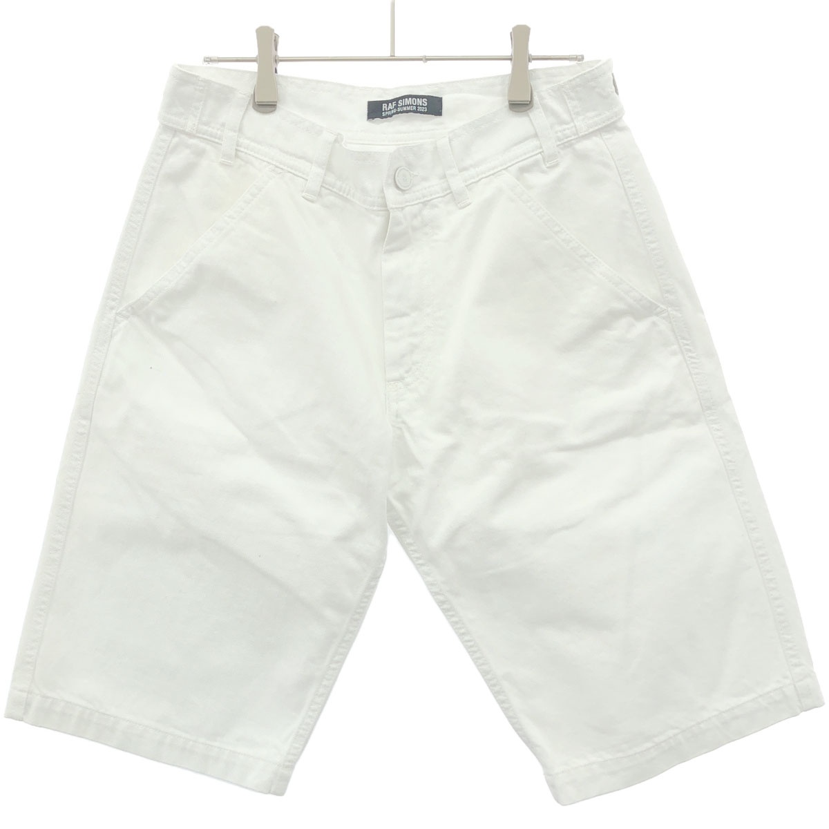 RAF SIMONS ラフシモンズ 23SS DENIM SKATE SHORTS デニムスケートショートパンツ 231-M331 白いこと 44 【中古】 ITLB5VB6AZBK ズボン・パンツ-メンズファッション