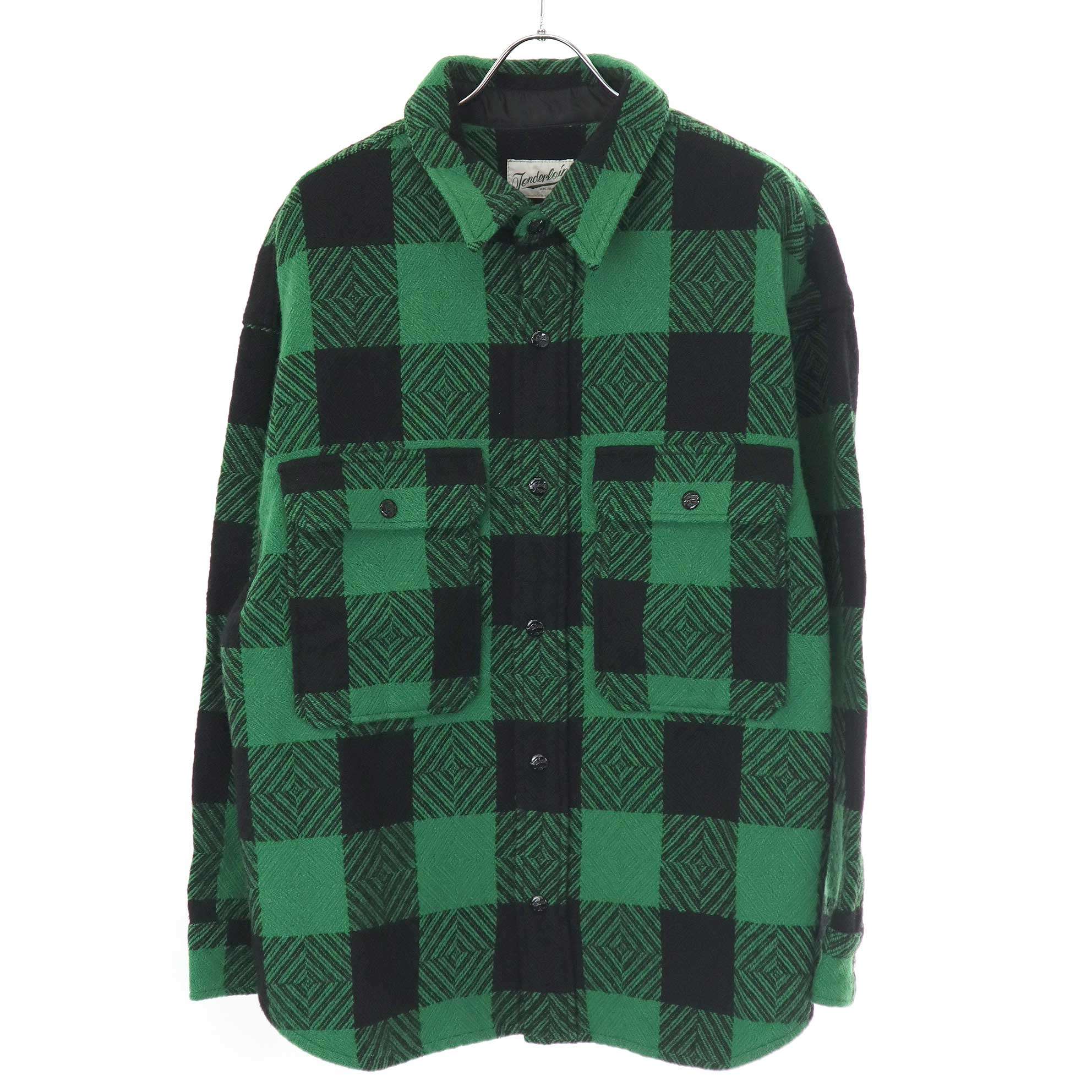 08ss TENDER LOIN BUFFALO CHECK JKT 緑　M 美 TENDERLOIN テンダーロイン バッファロー ジャケット チェック