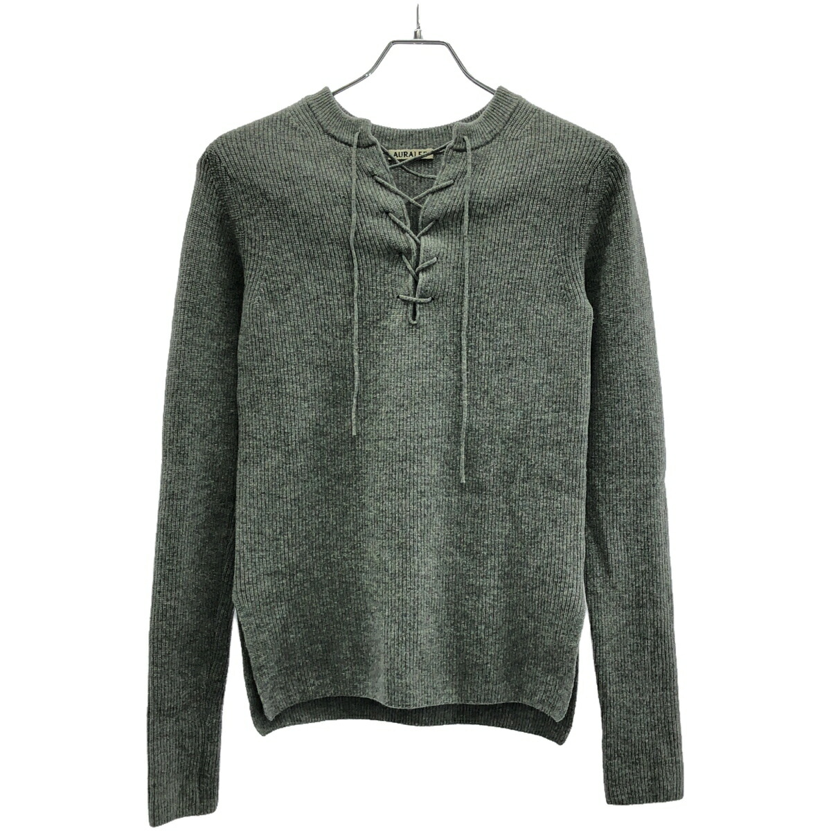 AURALEE 100%ウール 編み込みセーター サイズ1 AURALEE(オーラリー) SUPER FINE WOOL RIB KNIT TURTLE NECK