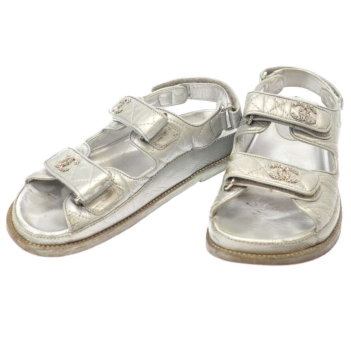 楽天市場】CHANEL SANDAL フットベット サンダル G32359