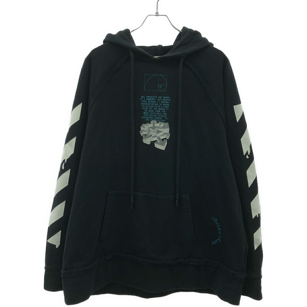 Off-White モナリザグラフィックプルオーバーパーカー ブラック Off-White モナリザグラフィックプルオーバーパーカー ブラック