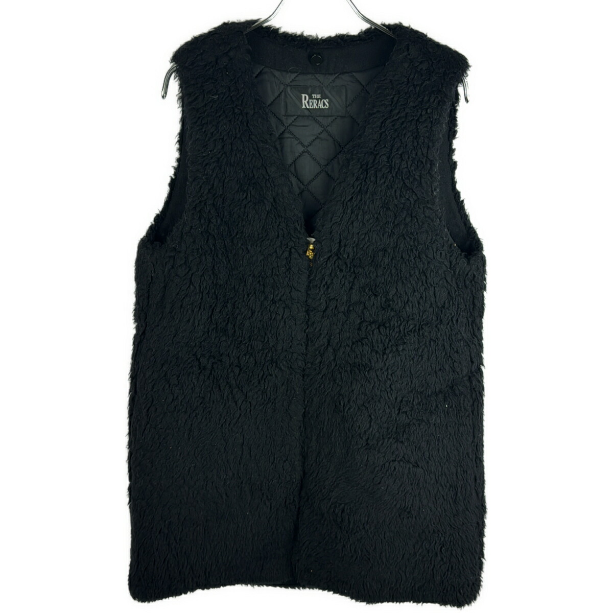 【新品・未使用】THE RERACS ボアベスト　黒 楽天市場】【中古】THE RERACS23AW サスペンダーベスト 23FW