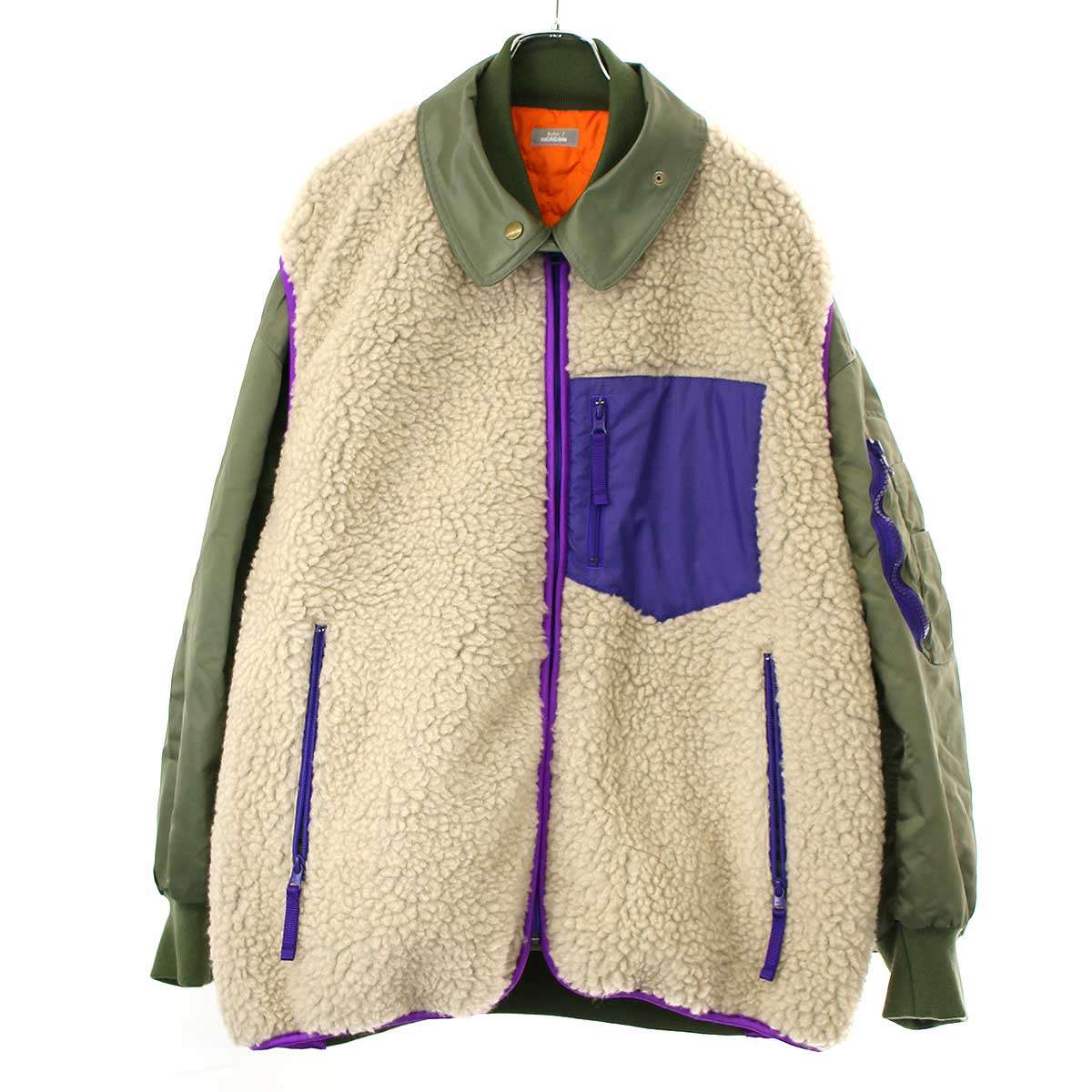 にゃはけんとkolor 再構築MA-1 サイズ3 22AW ネイビー ボン にゃはけんとkolor 再構築MA-1 サイズ3 22AW ネイビー ボン にゃは