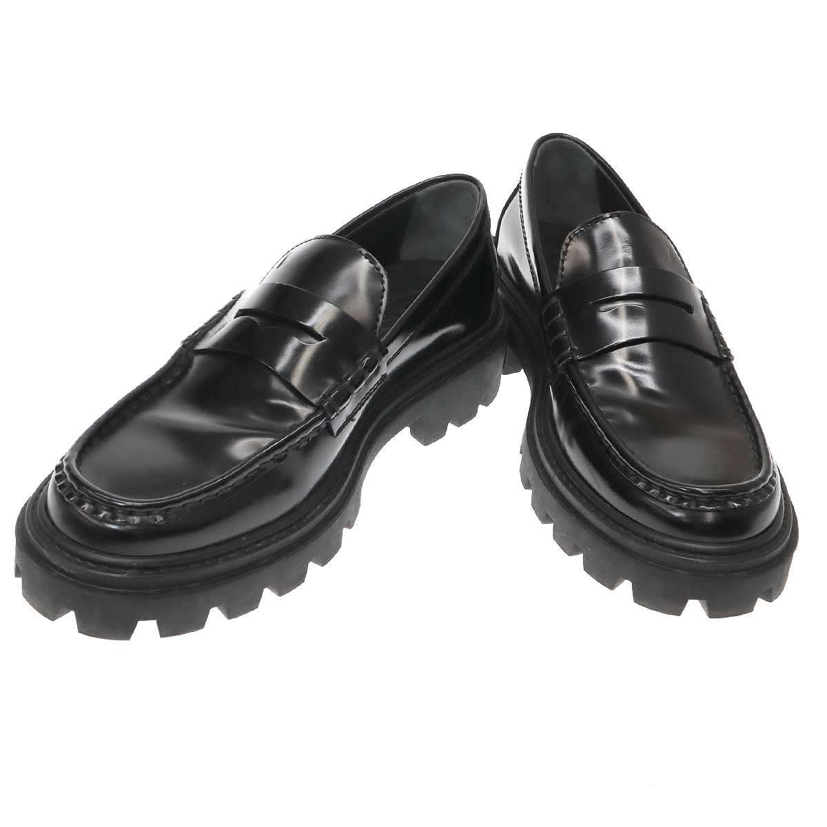 TOD&rsquo;S トッズ Gomma Pesante Loafer ゴマペザンテ ボリュームソールローファー シューズ ブラック 34 【中古】 IT3BU9RFKHXC｜MODESCAPE 店