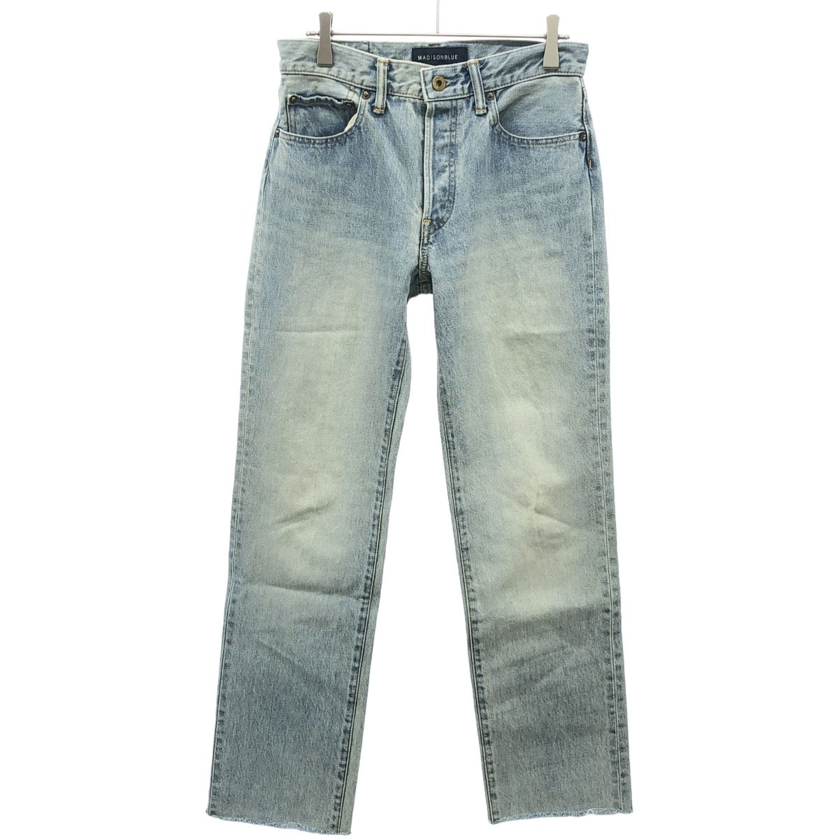 美品♪マディソンブルー ワイドクロップドカットオフデニムパンツ 00 se9 美品♪マディソンブルー ワイドクロップドカットオフデニムパンツ 00 se9