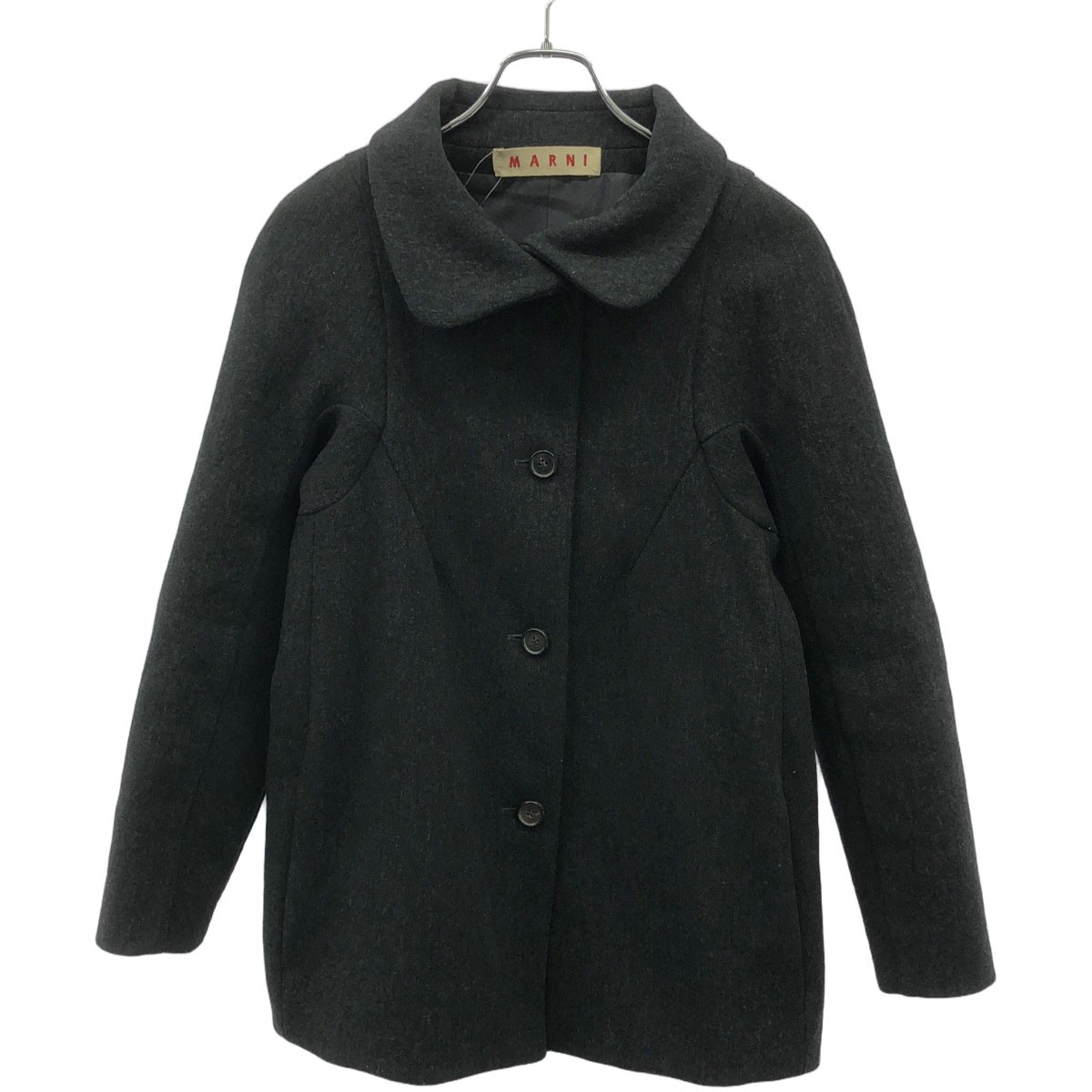 楽天市場】MARNI マルニ ロング丈 ウールコート 42サイズ チェック柄