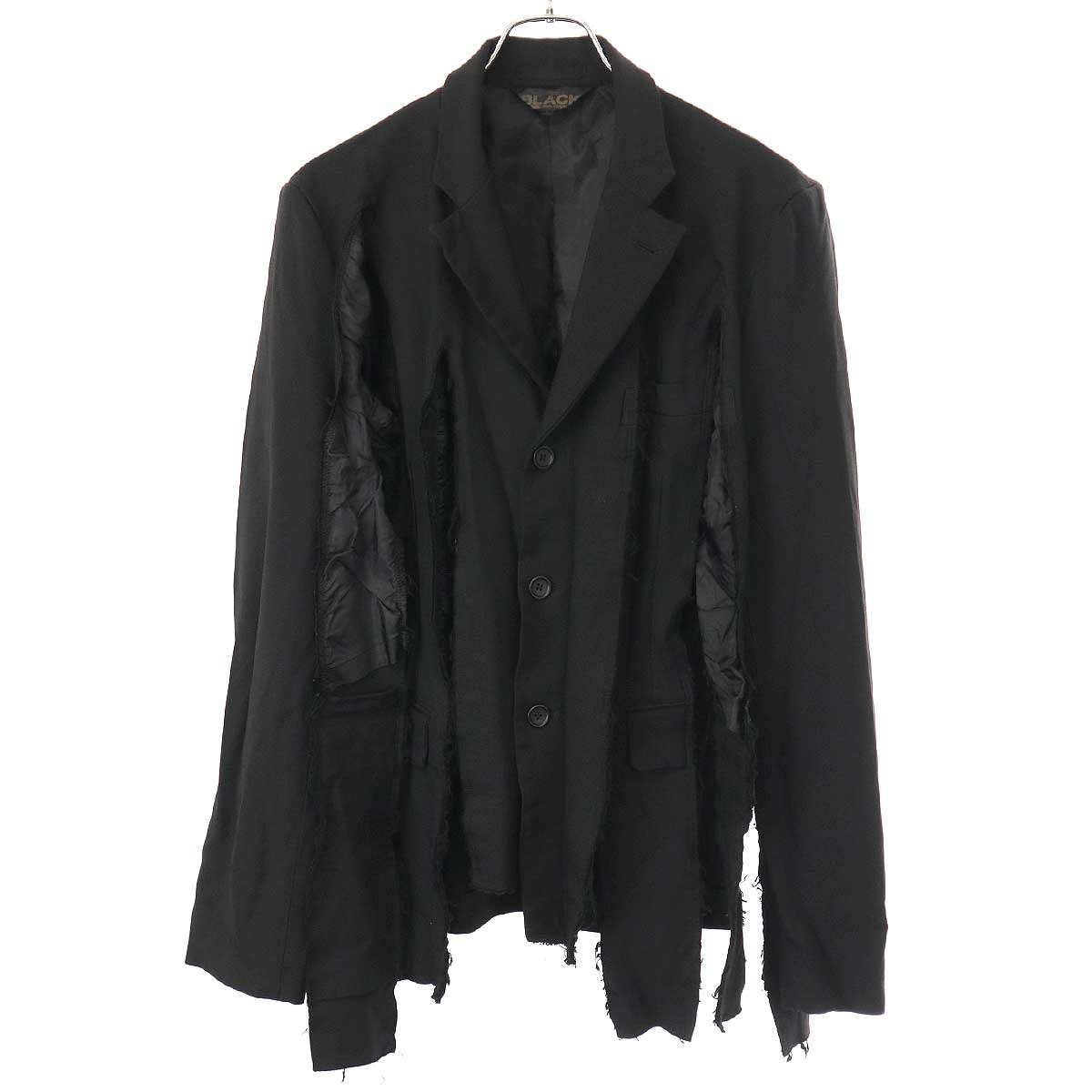 black comme des garcons カットオフ ジャケット XL Play Comme des Garçons: Zip-Up (Black) | DSMNY E-SHOP