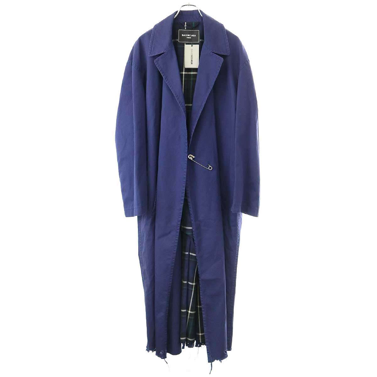 ◆BALENCIAGA 24SS 最新作◆コットン ロング コート/Black ◆ Spring 24