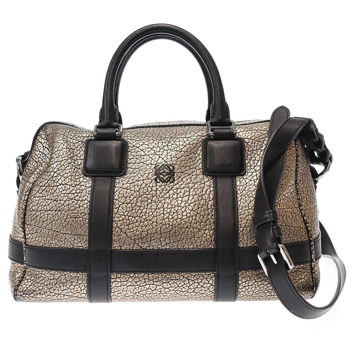 C0101)LOEWE ロエベ　ミニボストンバッグ　キャンバス　旅行 C0101)LOEWE ロエベ ミニボストンバッグ キャンバス 旅行 楽天