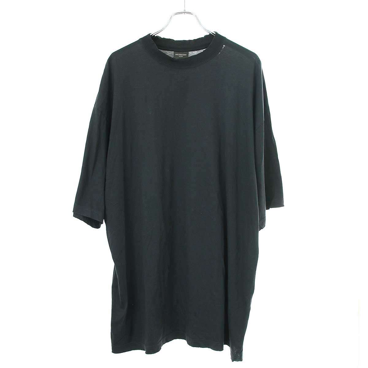 楽天市場】BALENCIAGA バレンシアガ デストロイ ロゴTシャツ コットン