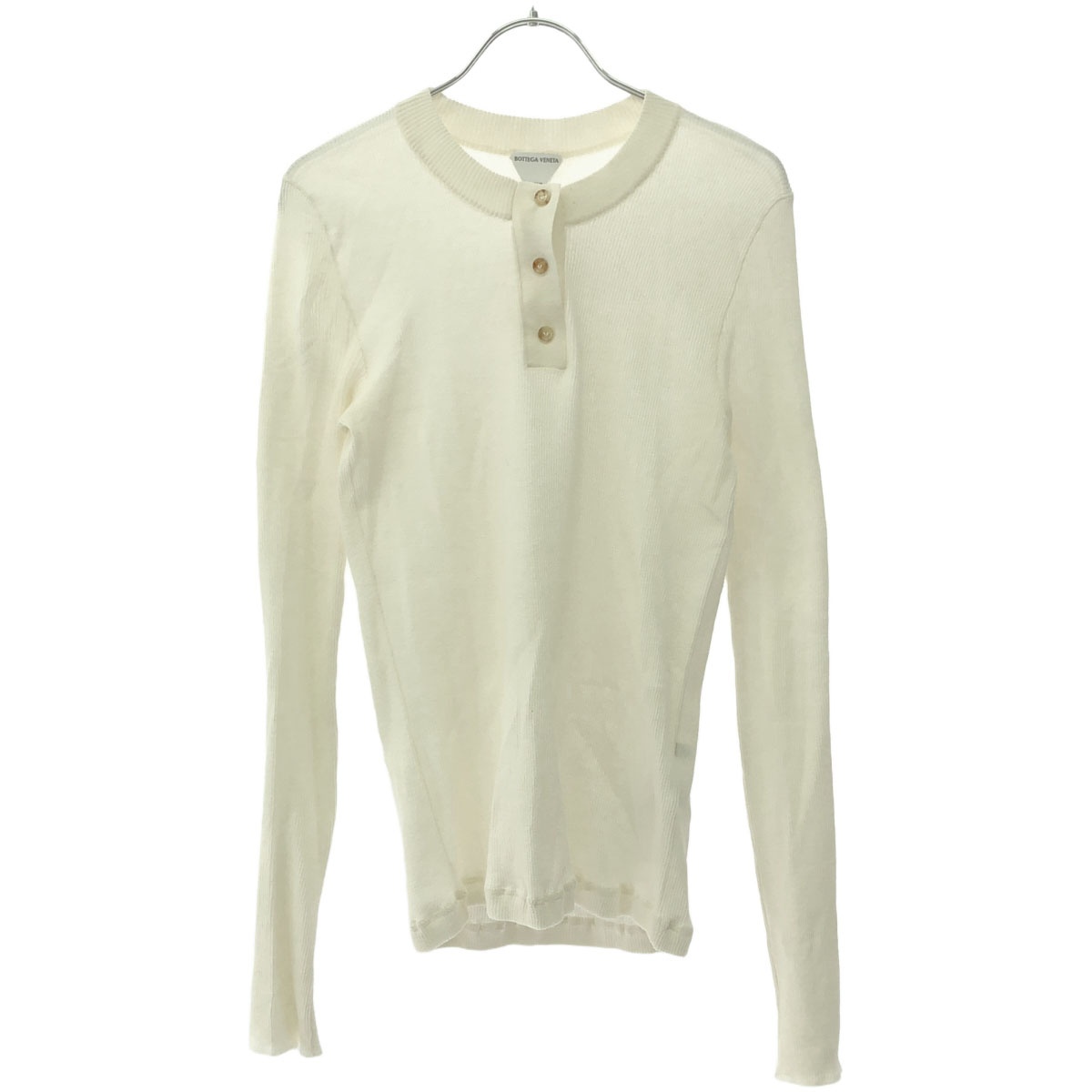 【楽天市場】BOTTEGA VENETA ボッテガヴェネタ ヘンリーネックコットンシアーニットトップス 743424 V2R70 ホワイト M ...