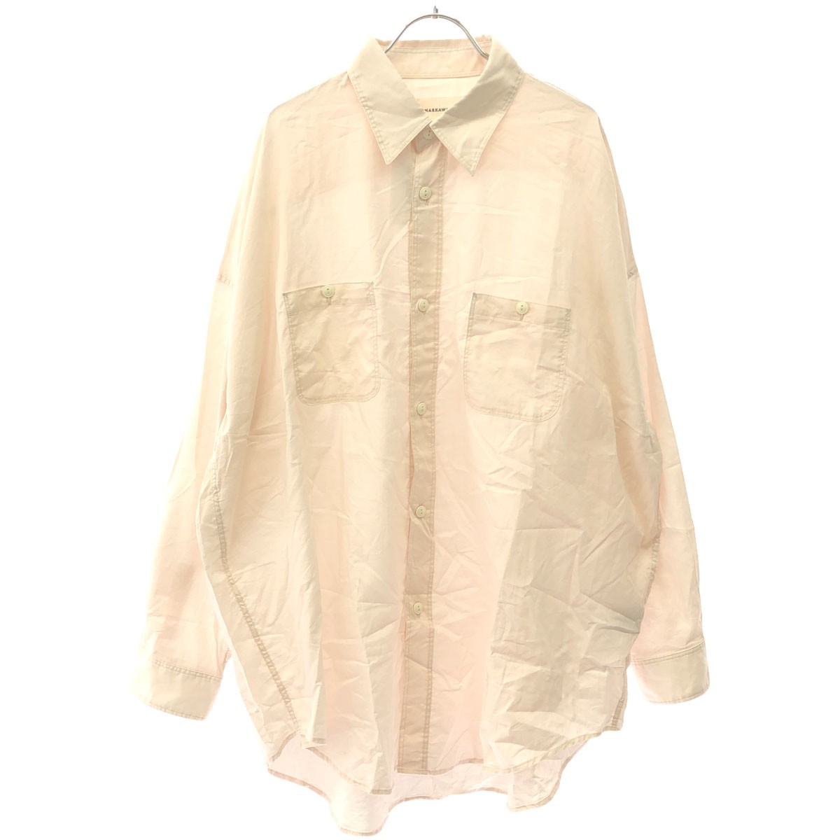 markaware マーカウェア 24SS オーガニックコットン テントロングシャツ A24A-18SH01C ピンク 3 【中古】 ITY0EMEWC2MU|MODESCAPE 店