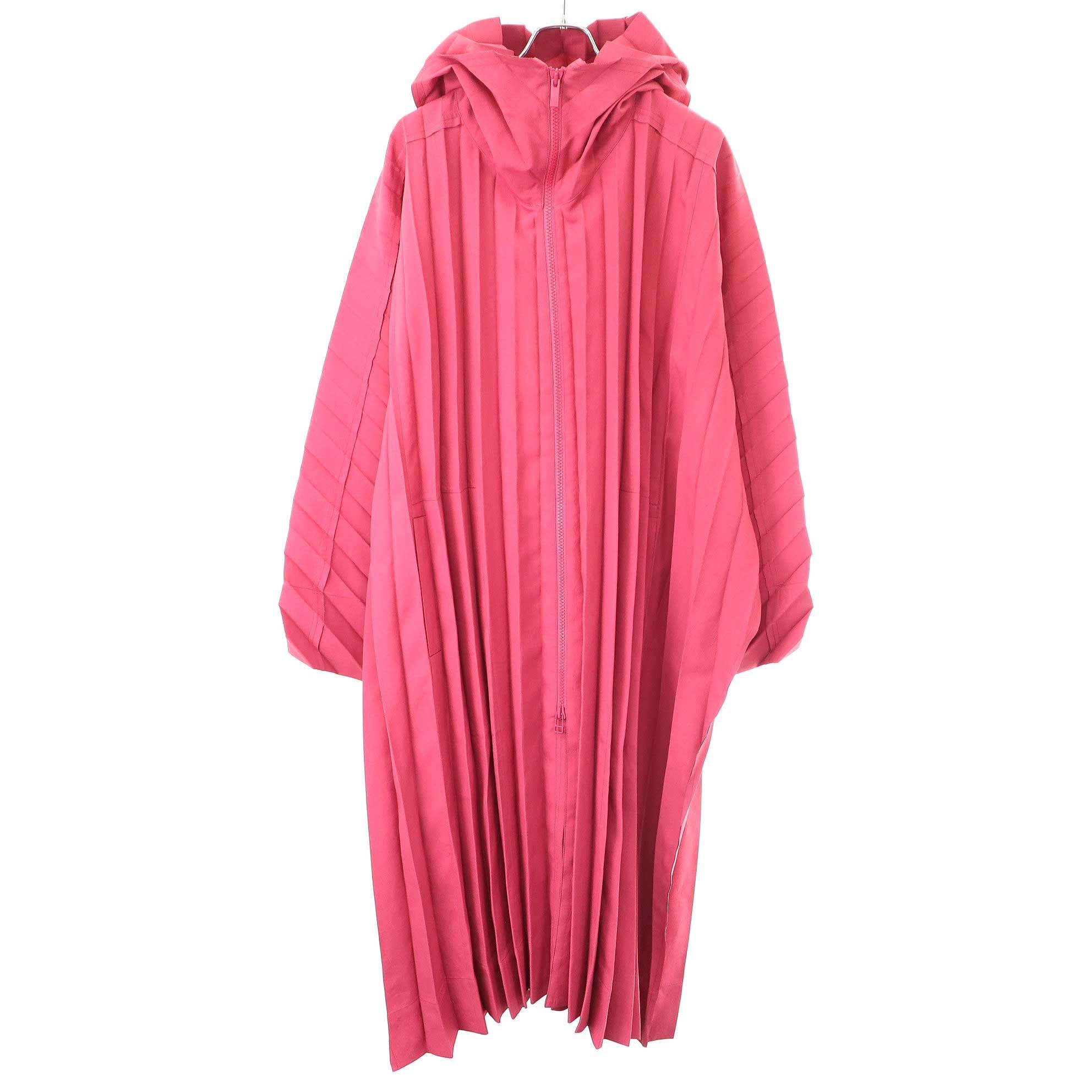 HOMME PLISSE ISSEY MIYAKE オム プリッセ イッセイ ミヤケ 24SS EDGE COAT LIGHT プリーツエッジコート HP41FA316 ピンク 3 【中古】 ITZK8EZLA49A｜MODESCAPE 店
