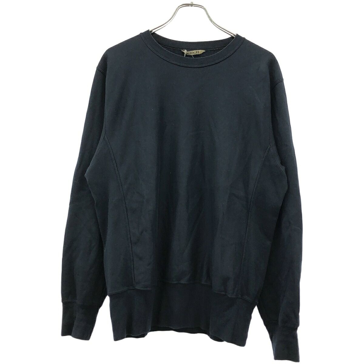 AURALEE - AURALEE オーラリー 22SS SMOOTH SOFT SWEAT スウェットトレーナー A22SP05HU ブラック 0 Auralee – Smooth Soft Sweat Pullover Black