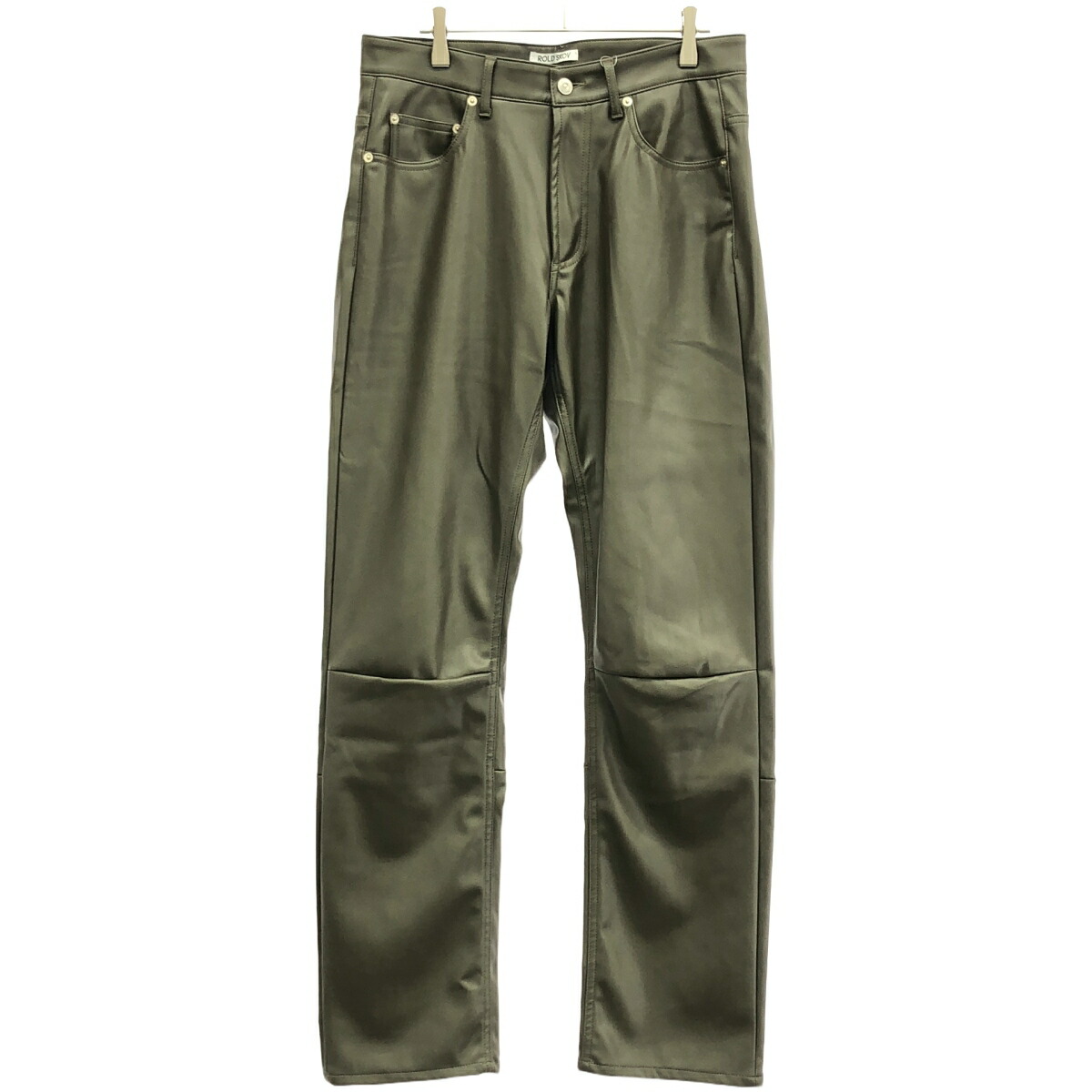 ROLD SKOV ロードスコフ ECO LEATHER LOOSE BIKER PANTS フェイクレザーパンツ  カーキ XS 【中古】 ITHX11FUTRCU