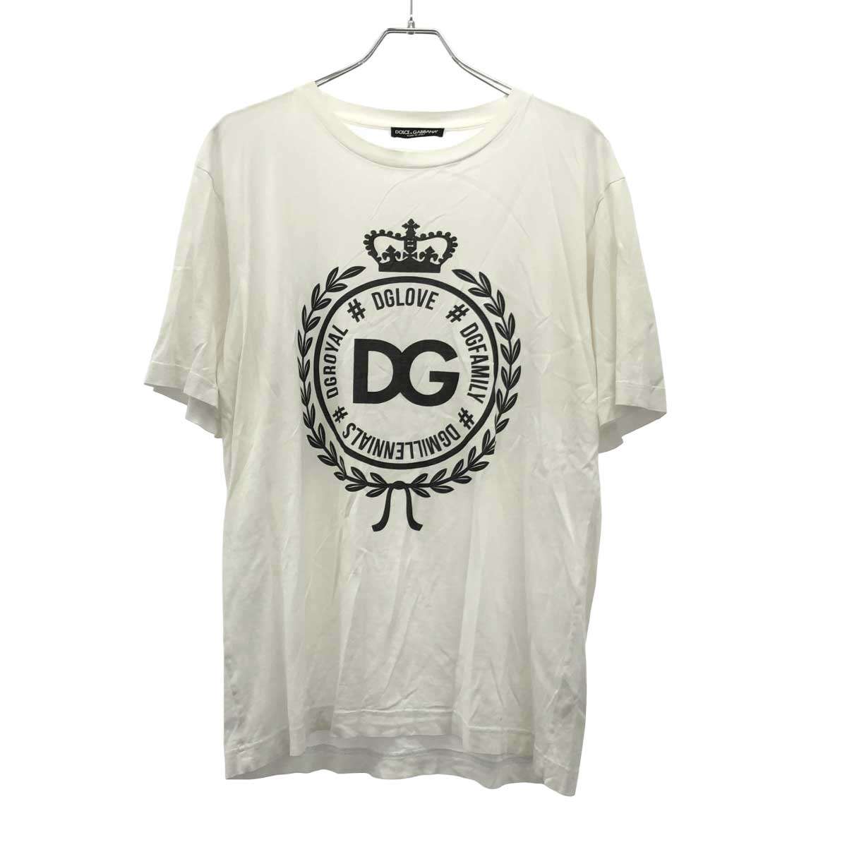 関税込ドルチェ＆ガッバーナ 半袖 Tシャツ KING クラウン刺繍 DOLCE&GABBANA - ドルチェアンドガッバーナ ブラック G8HV0Z