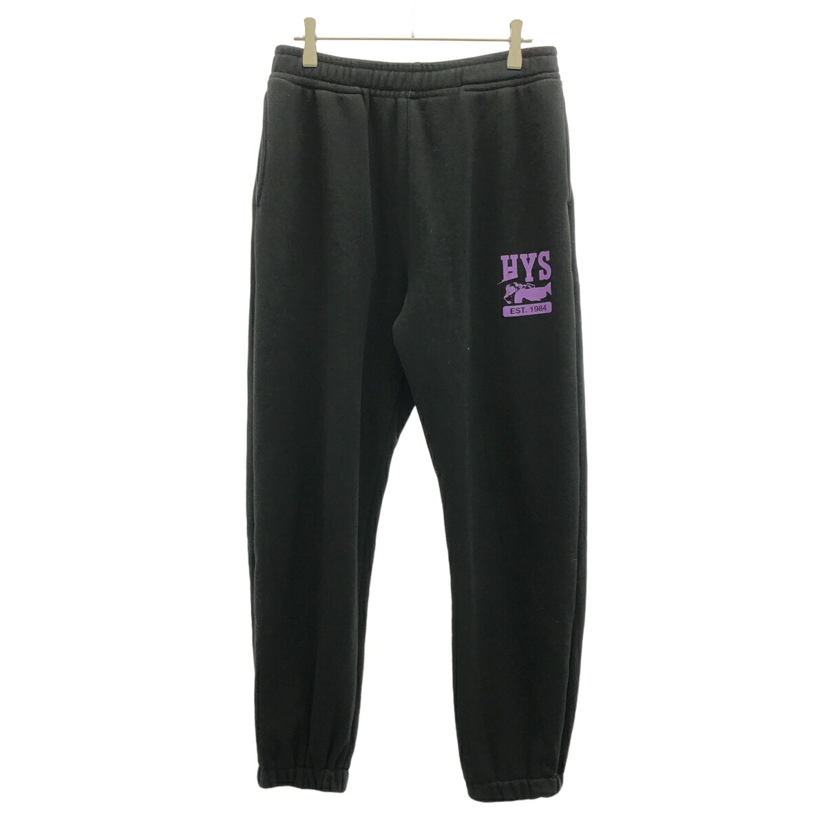Hys Sea コラボ　プリントロゴ 黒スウェットパンツ Hys Sea コラボプリントロゴ 黒スウェットパンツ