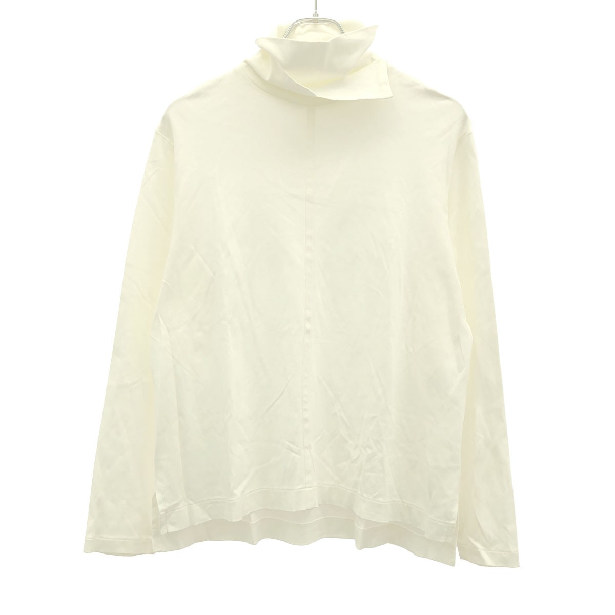 美品 SEEALL シーオール LLAMA JERSEY ハイネック ラマジャージーニット プルオーバー セーター Sサイズ アイボリー レディース 古着 中古 USED 美品 SEEALL シーオール LLAMA JERSEY ハイネック ラマ