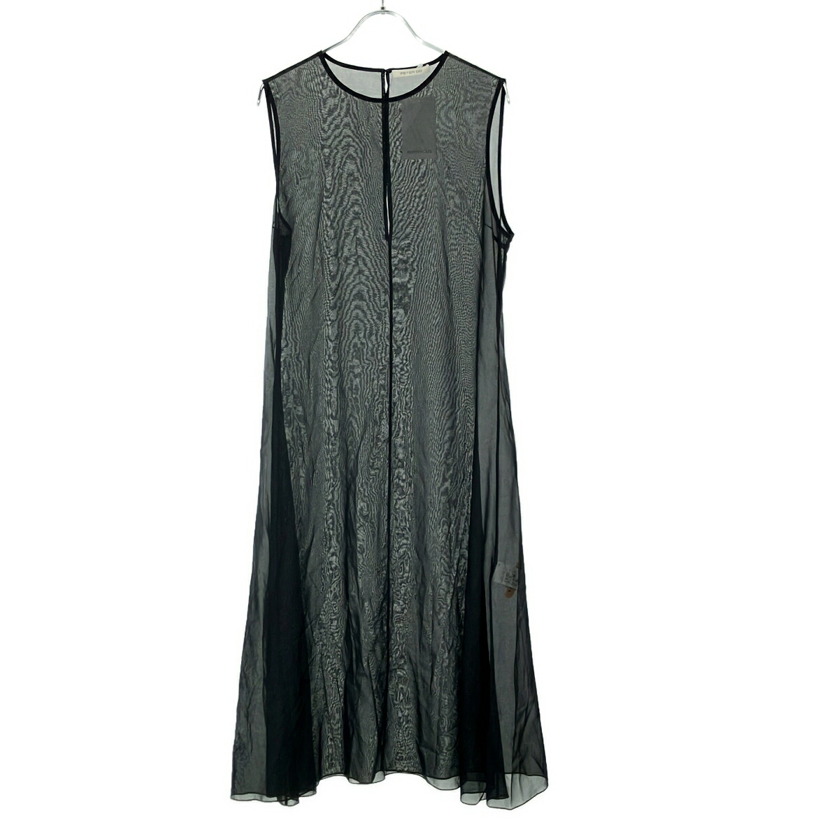 PETER DO ピーター ドゥー ノースリーブシアードレスワンピース 29PD01362 ブラック S 【中古】 ITLD58Z5YEO6｜MODESCAPE 店
