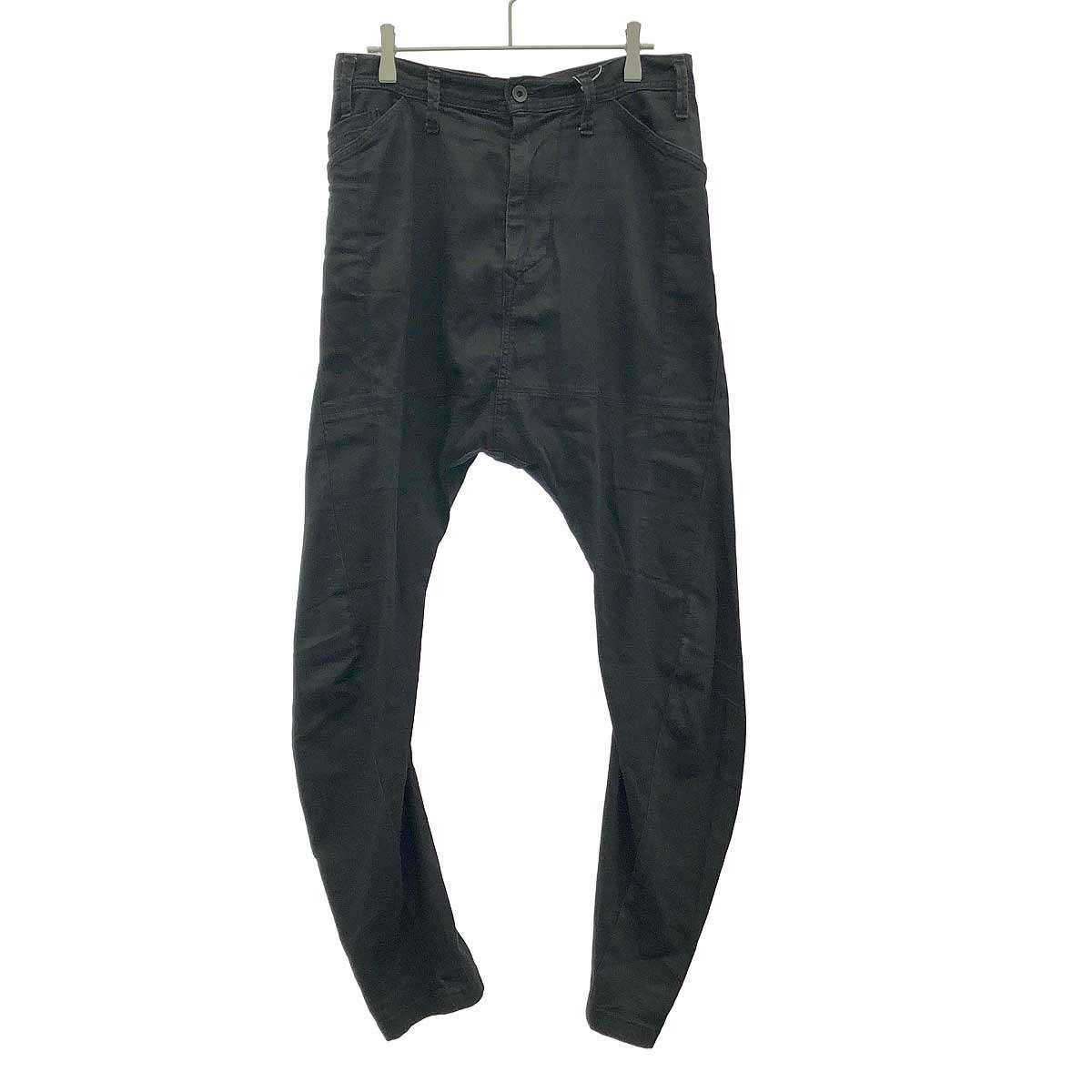 定価3万JULIUS ユリウス サルエルパンツ prismバイカラー 薄手 夏 ユリウス JULIUS 10oz Denim Twisted Slim Pants （Black