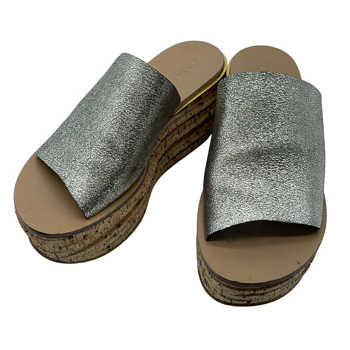 【新品・未使用】〈CHLOE〉 WAVE WEDGE サンダル . ⭐️Chloeクロエダブルベルテッドウエッジサンダル361/2