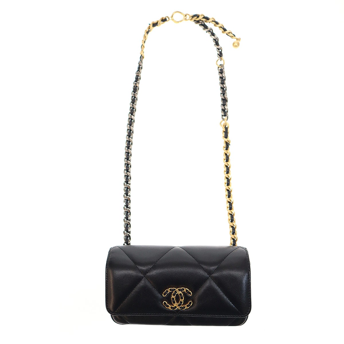 CHANEL シャネル 19 ChainBelt Bag チェーンベルトウエストバッグ AP3774 黒いこと  【中古】 ITMQAEYKKCL4